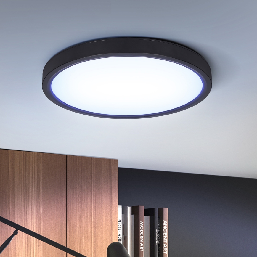 Brilagi - LED Dimmable φωτιστικό οροφής ESTELA LED/36W/230V 3000-6500K ø 30 cm μαύρο + τηλεχειριστήριο
