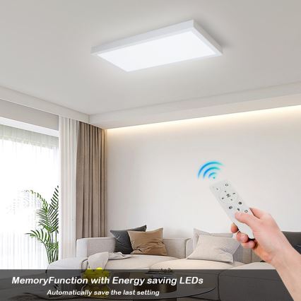 Brilagi - Φωτιστικό οροφής μπάνιου dimming LED FRAME SMART LED/30W/230V 30x60 cm 3000-6000K IP44 λευκό + τηλεχειριστήριο