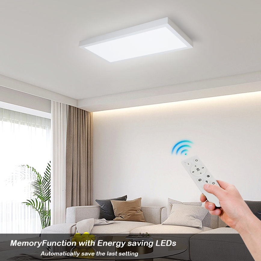Brilagi - Φωτιστικό οροφής μπάνιου dimming LED FRAME SMART LED/30W/230V 30x60 cm 3000-6000K IP44 λευκό + τηλεχειριστήριο