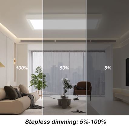 Brilagi - Φωτιστικό οροφής μπάνιου dimming LED FRAME SMART LED/30W/230V 30x60 cm 3000-6000K IP44 λευκό + τηλεχειριστήριο