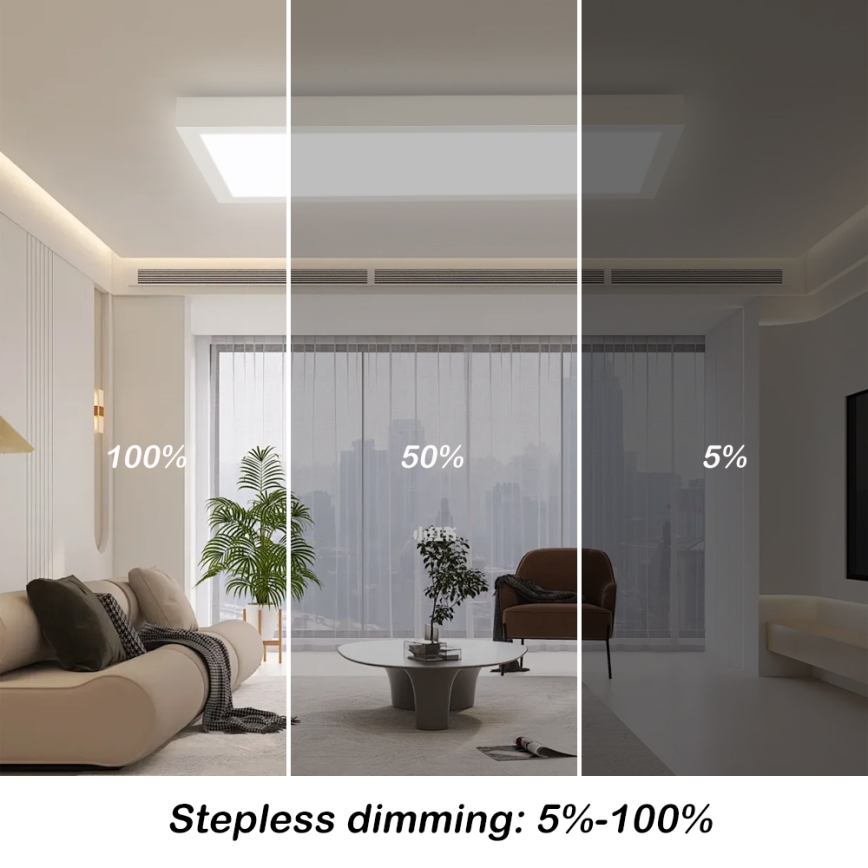 Brilagi - Φωτιστικό οροφής μπάνιου dimming LED FRAME SMART LED/30W/230V 30x60 cm 3000-6000K IP44 λευκό + τηλεχειριστήριο