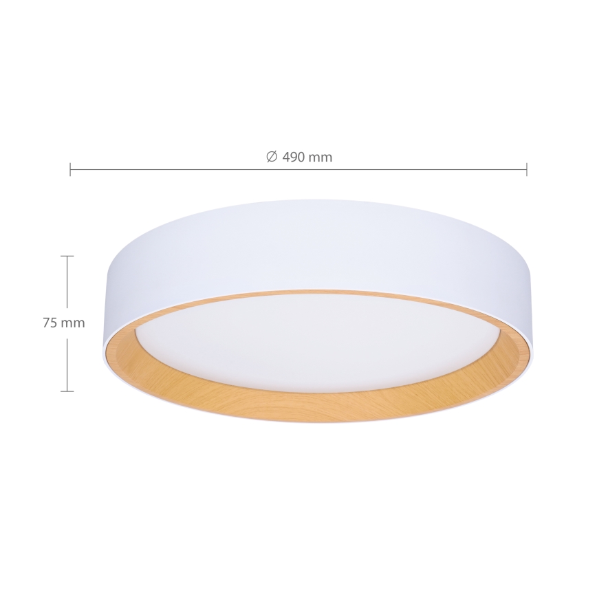 Brilagi - LED Dimmable φωτιστικό οροφής LARIOS LED/60W/230V 3000-6500K ø 49 cm λευκό + τηλεχειριστήριο