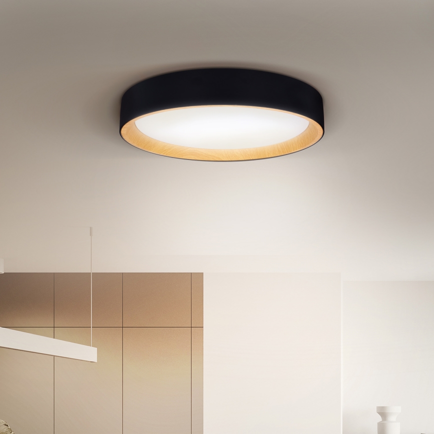 Brilagi - LED Dimmable φωτιστικό οροφής LARIOS LED/60W/230V 3000-6500K ø 49 cm μαύρο + τηλεχειριστήριο