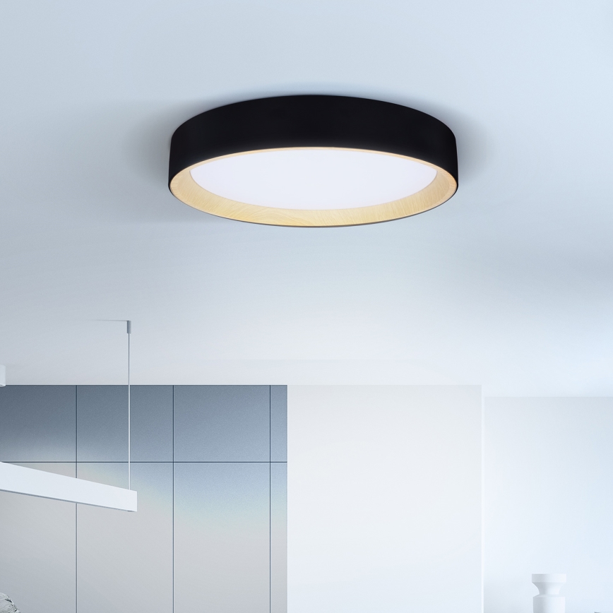 Brilagi - LED Dimmable φωτιστικό οροφής LARIOS LED/60W/230V 3000-6500K ø 49 cm μαύρο + τηλεχειριστήριο