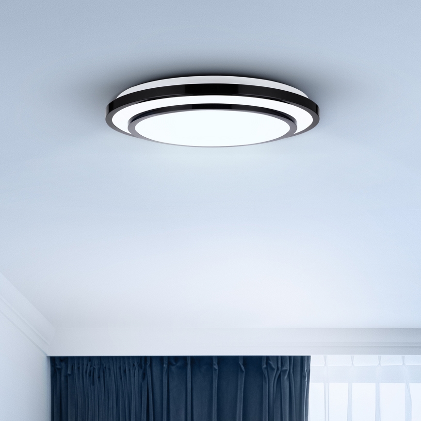 Brilagi - LED Dimmable φωτιστικό οροφής LUCIANO LED/48W/230V 3000-6500K ø 39 cm μαύρο + τηλεχειριστήριο