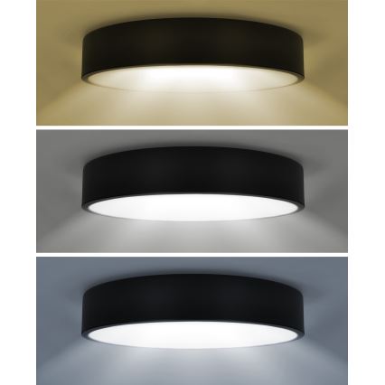 Brilagi - LED Dimmable φωτιστικό οροφής POOL SMART LED/48W/230V 40 cm 3000-6000K Wi-Fi Tuya + τηλεχειριστήριο μαύρο