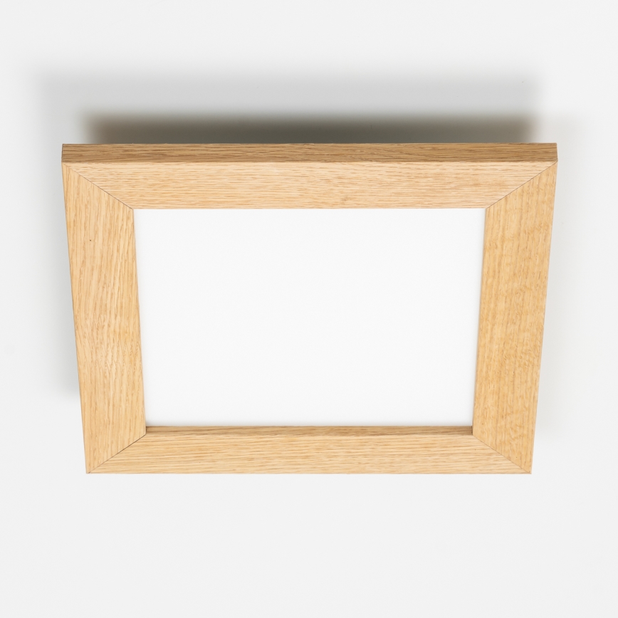 Brilagi - LED Dimmable φωτιστικό οροφής SLIMFRAME WOOD LED/25W/230V 34x34 cm 3000-6000K καφέ + τηλεχειριστήριο