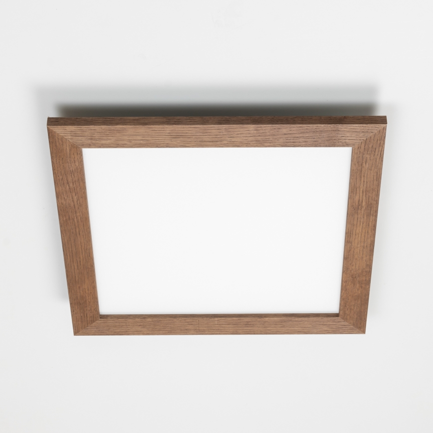 Brilagi - LED Dimmable φωτιστικό οροφής SLIMFRAME WOOD LED/36W/230V 49,5x49,5 cm 3000-6000K σκούρο καφέ + τηλεχειριστήριο
