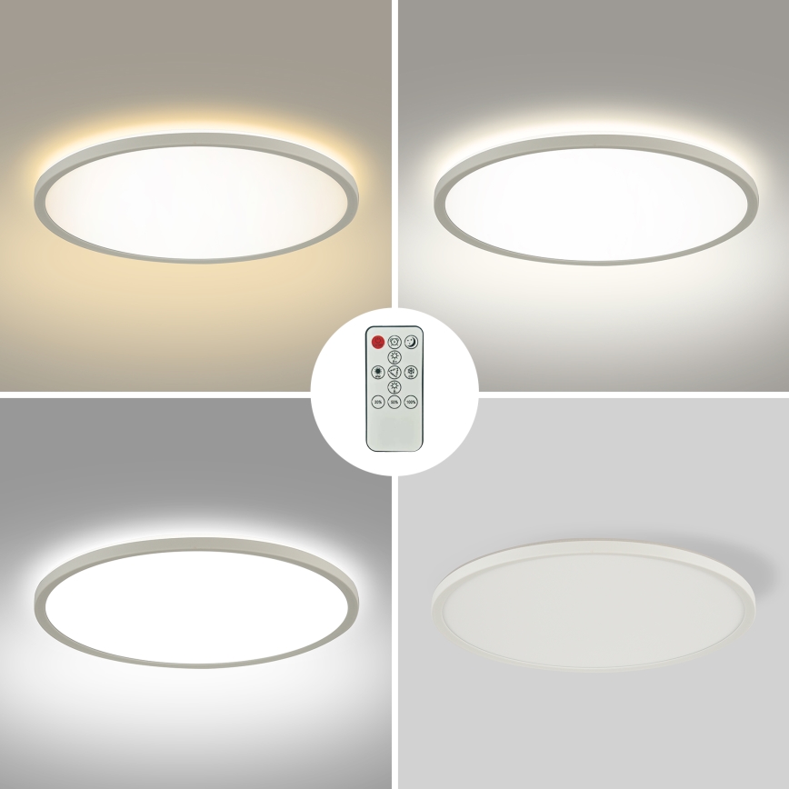 Brilagi - LED Dimmable φωτιστικό οροφής ULTRA SLIM LED/18W/230V 2700-6500K διάμετρος 30 cm λευκό + τηλεχειριστήριο