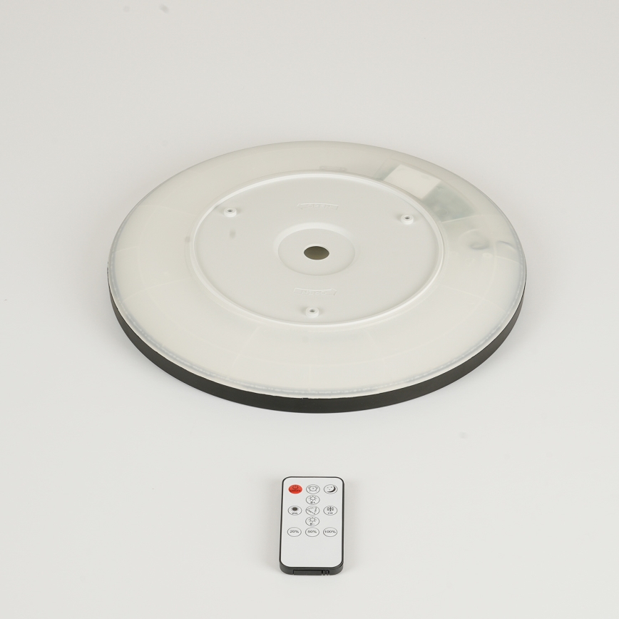 Brilagi - LED Dimmable φωτιστικό οροφής ULTRA SLIM LED/18W/230V 2700-6500K διάμετρος 30 cm μαύρο + τηλεχειριστήριο