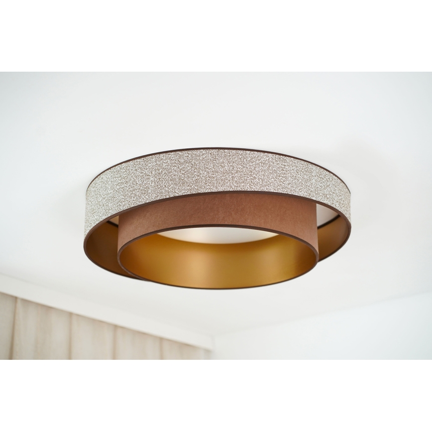 Brilagi - LED Dimmable φωτιστικό οροφής VEGAS SHINE LED/24W/230V διάμετρος 60 cm 3000/4000/6500K καφέ + τηλεχειριστήριο