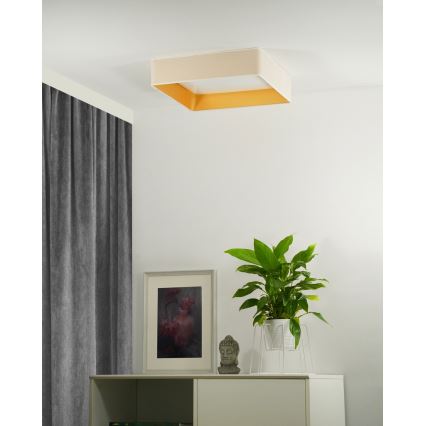 Brilagi - LED Dimmable φωτιστικό οροφής VELVET SQUARE LED/24W/230V 3000/4000/6500K + τηλεχειριστήριο κρεμ