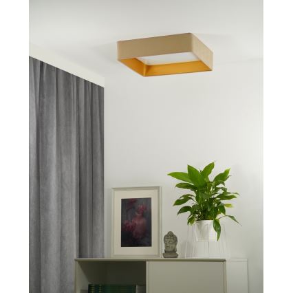 Brilagi - LED Dimmable φωτιστικό οροφής VELVET SQUARE LED/24W/230V 3000/4000/6500K + τηλεχειριστήριο μπεζ