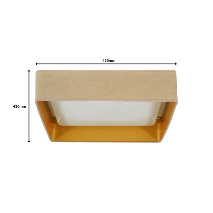 Brilagi - LED Dimmable φωτιστικό οροφής VELVET SQUARE LED/24W/230V 3000/4000/6500K + τηλεχειριστήριο μπεζ