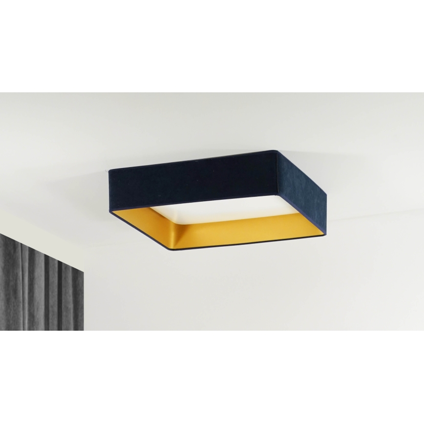 Brilagi - LED Dimmable φωτιστικό οροφής VELVET SQUARE LED/24W/230V 3000/4000/6500K + τηλεχειριστήριο σκούρο μπλε