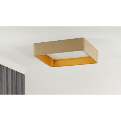 Brilagi - LED Dimmable φωτιστικό οροφής VELVET SQUARE SMART LED/36W/230V 2700-6500K Wi-Fi Tuya + τηλεχειριστήριο μπεζ