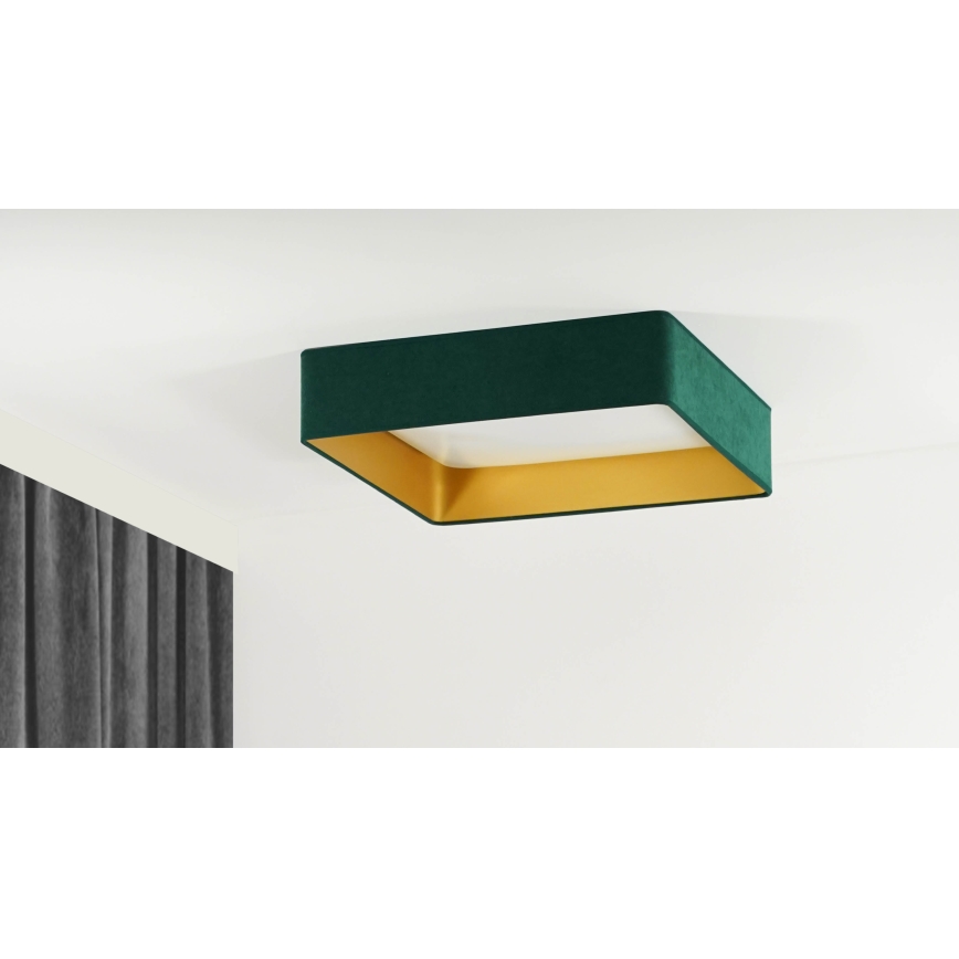 Brilagi - LED Dimmable φωτιστικό οροφής VELVET SQUARE SMART LED/36W/230V 2700-6500K Wi-Fi Tuya + τηλεχειριστήριο πράσινο