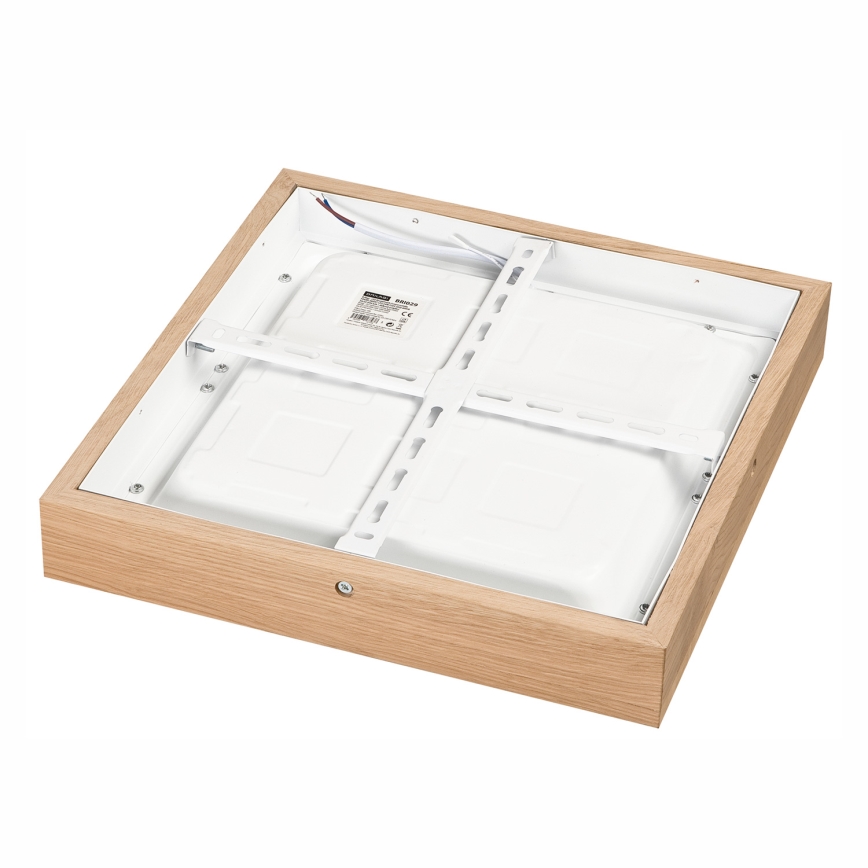 Brilagi - Φωτιστικό οροφής μπάνιου dimming LED WOODY FRAME LED/24W/230V δρυς 30x30 cm 3000-6000K IP44 + τηλεχειριστήριο