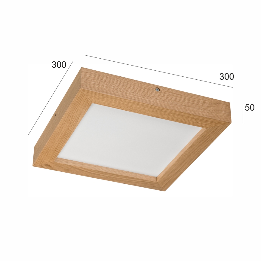 Brilagi - Φωτιστικό οροφής μπάνιου dimming LED WOODY FRAME LED/24W/230V δρυς 30x30 cm 3000-6000K IP44 + τηλεχειριστήριο