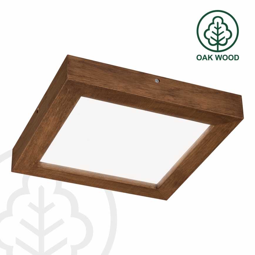 Brilagi - Φωτιστικό οροφής μπάνιου dimming LED WOODY FRAME LED/24W/230V δρυς κερασιά 30x30 cm 3000-6000K IP44 + τηλεχειριστήριο