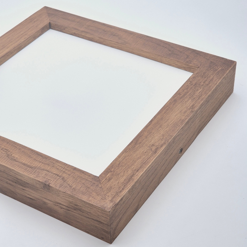 Brilagi - Φωτιστικό οροφής μπάνιου dimming LED WOODY FRAME LED/24W/230V δρυς κερασιά 30x30 cm 3000-6000K IP44 + τηλεχειριστήριο
