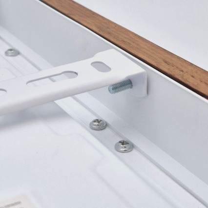 Brilagi - Φωτιστικό οροφής μπάνιου dimming LED WOODY FRAME LED/24W/230V δρυς κερασιά 30x30 cm 3000-6000K IP44 + τηλεχειριστήριο