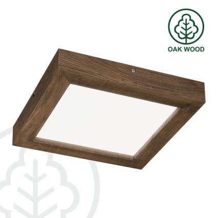 Brilagi - Φωτιστικό οροφής μπάνιου dimming LED WOODY FRAME LED/24W/230V δρυς 30x30 cm 3000-6000K IP44 + τηλεχειριστήριο