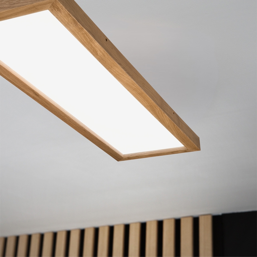 Brilagi - Φωτιστικό οροφής μπάνιου dimming LED WOODY FRAME LED/50W/230V δρυς 120x30 cm 3000-6000K IP44 + τηλεχειριστήριο