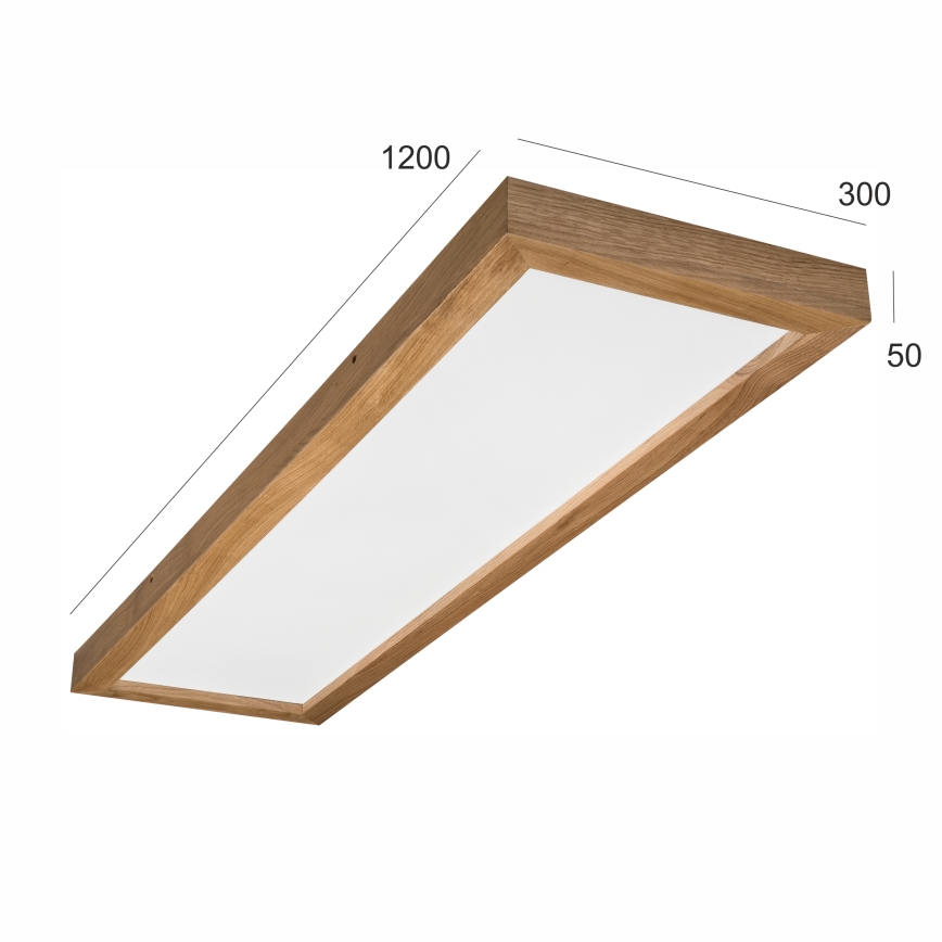 Brilagi - Φωτιστικό οροφής μπάνιου dimming LED WOODY FRAME LED/50W/230V δρυς 120x30 cm 3000-6000K IP44 + τηλεχειριστήριο