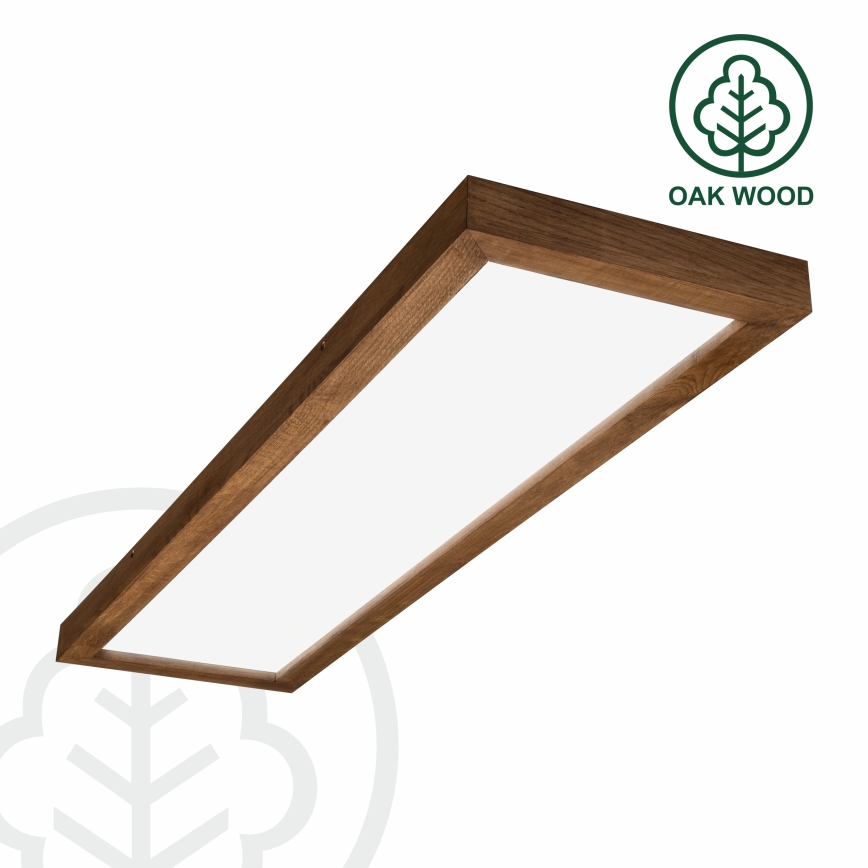 Brilagi - Φωτιστικό οροφής μπάνιου dimming LED WOODY FRAME LED/50W/230V δρυς κερασιά 120x30 cm 3000-6000K IP44 + τηλεχειριστήριο