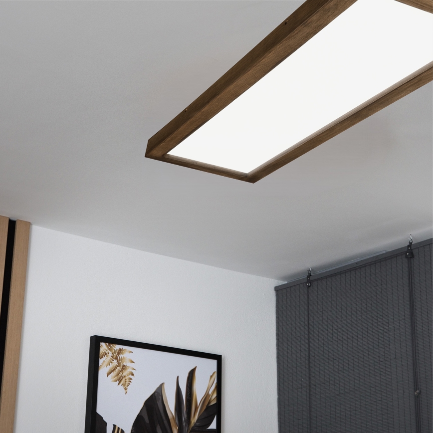 Brilagi - Φωτιστικό οροφής μπάνιου dimming LED WOODY FRAME LED/50W/230V δρυς 120x30 cm 3000-6000K IP44 + τηλεχειριστήριο
