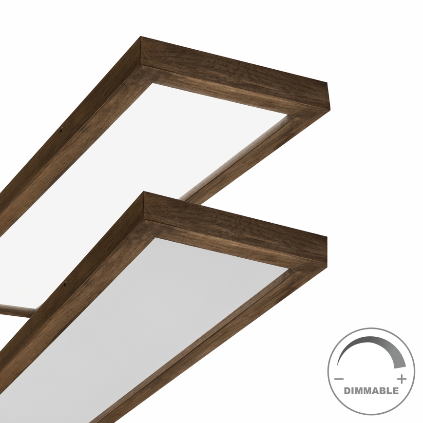 Brilagi - Φωτιστικό οροφής μπάνιου dimming LED WOODY FRAME LED/50W/230V δρυς 120x30 cm 3000-6000K IP44 + τηλεχειριστήριο