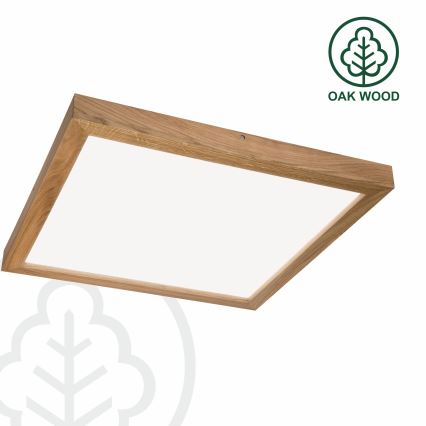 Brilagi - Φωτιστικό οροφής μπάνιου dimming LED WOODY FRAME LED/50W/230V δρυς 60x60 cm 3000-6000K IP44 + τηλεχειριστήριο
