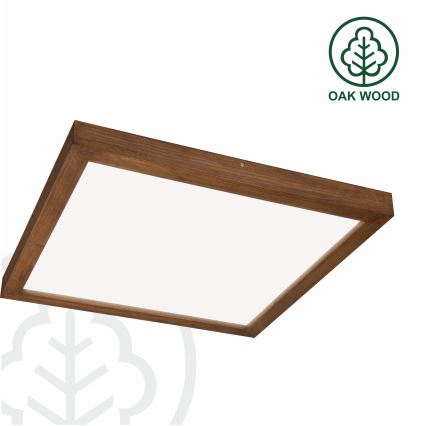 Brilagi - Φωτιστικό οροφής μπάνιου dimming LED WOODY FRAME LED/50W/230V δρυς κερασιά 60x60 cm 3000-6000K IP44 + τηλεχειριστήριο