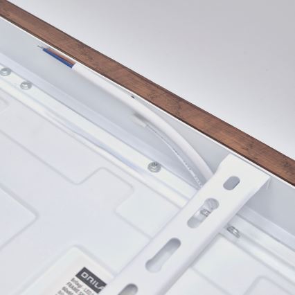 Brilagi - Φωτιστικό οροφής μπάνιου dimming LED WOODY FRAME LED/50W/230V δρυς κερασιά 60x60 cm 3000-6000K IP44 + τηλεχειριστήριο