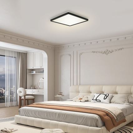 Brilagi - Φωτιστικό LED με ρυθμιζόμενη ένταση, αισθητήρα κίνησης και σούρουπο ULTRA SLIM LED/18W/230V 30x30 cm + τηλεχειριστήριο