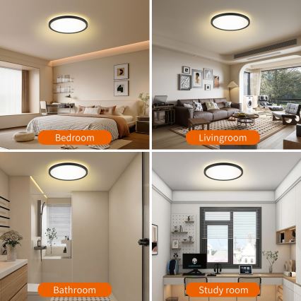 Brilagi - LED Φωτιστικό dimming με αισθητήρα ULTRA SLIM LED/18W/230V διάμετρος 30 cm + τηλεχειριστήριο