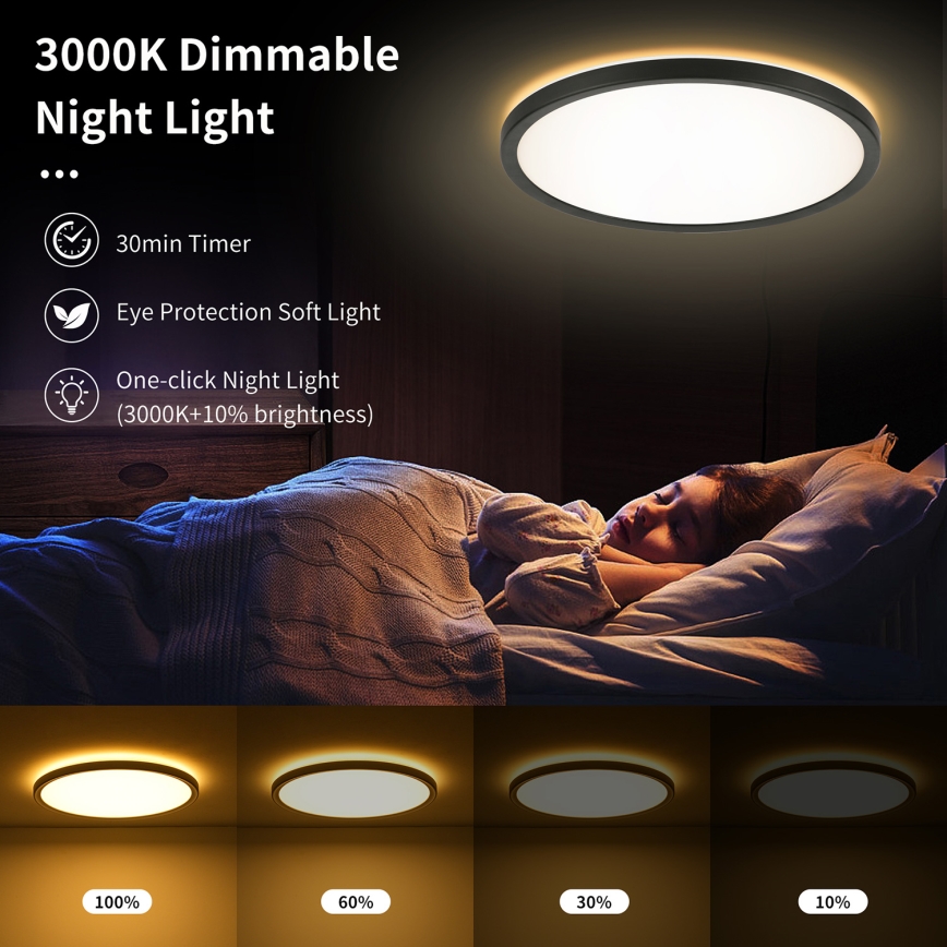 Brilagi - LED Φωτιστικό dimming με αισθητήρα ULTRA SLIM LED/18W/230V διάμετρος 30 cm + τηλεχειριστήριο