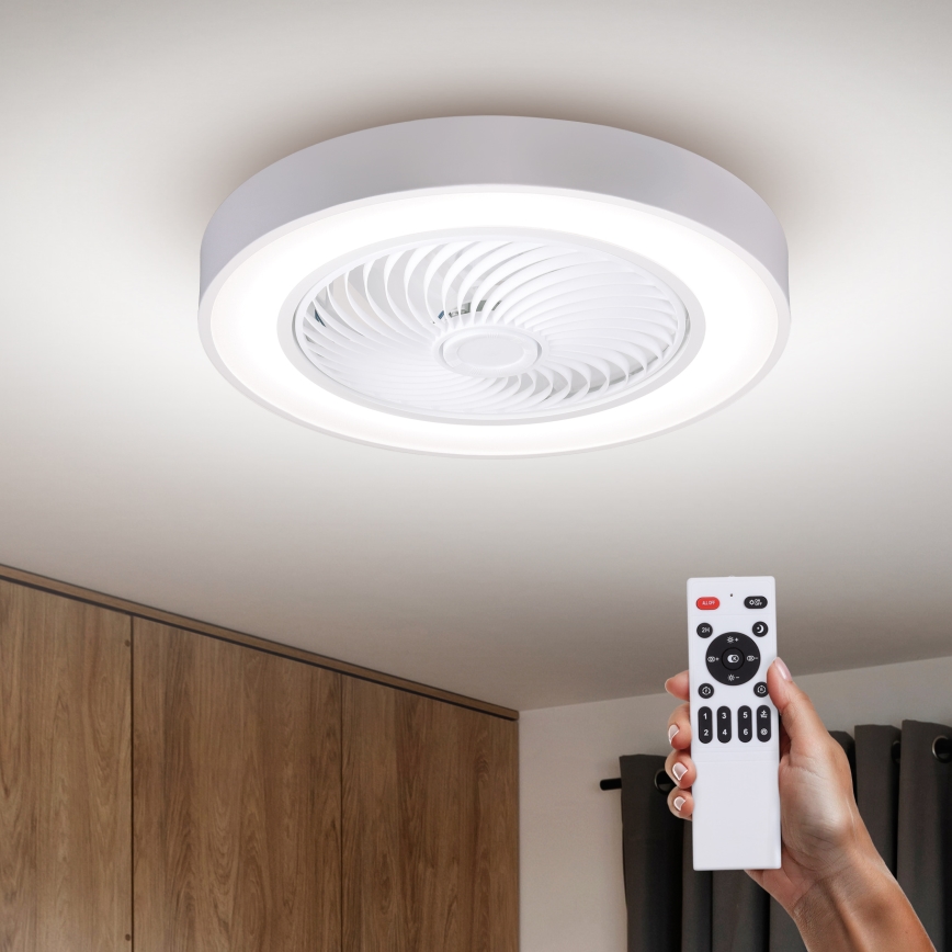 Brilagi - LED Φωτιστικό οροφής dimmable με ανεμιστήρα LED/30W/230V 3000-6500K λευκό + τηλεχειριστήριο