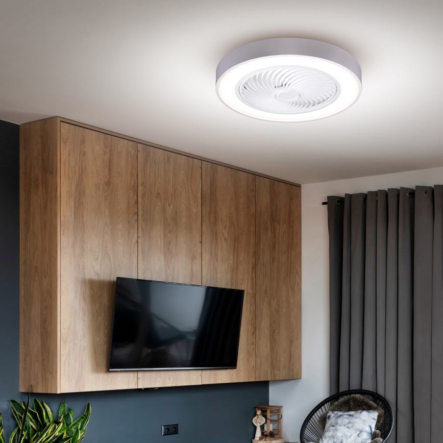 Brilagi - LED Φωτιστικό οροφής dimmable με ανεμιστήρα LED/30W/230V 3000-6500K λευκό + τηλεχειριστήριο