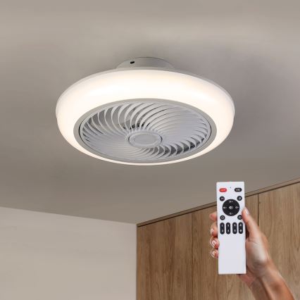 Brilagi - LED Φωτιστικό οροφής dimmable με ανεμιστήρα LED/30W/230V 3000-6500K λευκό + τηλεχειριστήριο