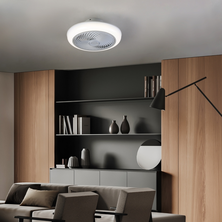 Brilagi - LED Φωτιστικό οροφής dimmable με ανεμιστήρα LED/30W/230V 3000-6500K λευκό + τηλεχειριστήριο