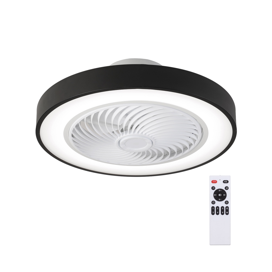 Brilagi - LED Φωτιστικό οροφής dimmable με ανεμιστήρα LED/30W/230V 3000-6500K μαύρο + τηλεχειριστήριο