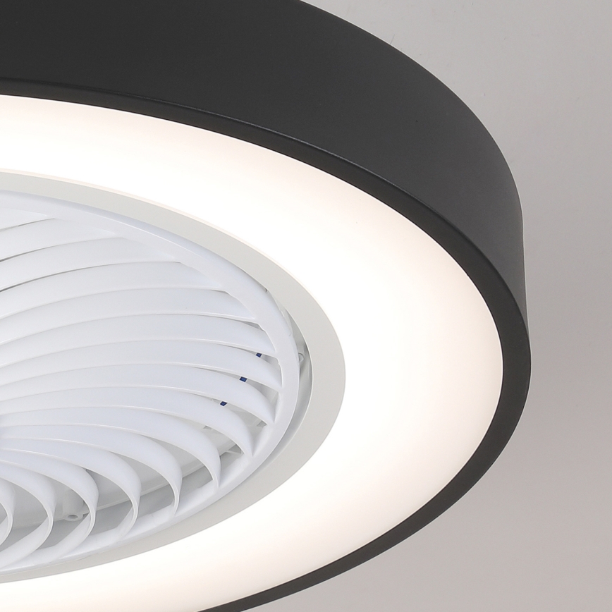 Brilagi - LED Φωτιστικό οροφής dimmable με ανεμιστήρα LED/30W/230V 3000-6500K μαύρο + τηλεχειριστήριο