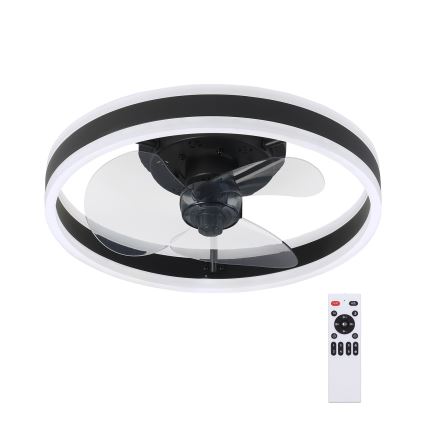 Brilagi - LED Φωτιστικό οροφής dimmable με ανεμιστήρα LED/30W/230V 3000-6500K μαύρο + τηλεχειριστήριο