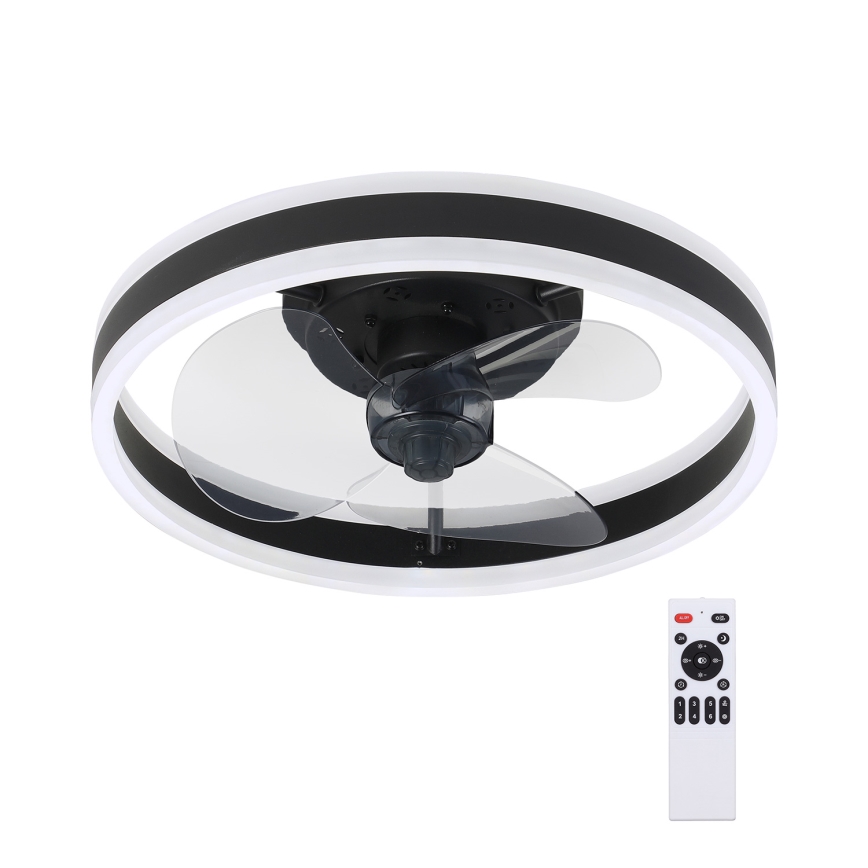Brilagi - LED Φωτιστικό οροφής dimmable με ανεμιστήρα LED/30W/230V 3000-6500K μαύρο + τηλεχειριστήριο