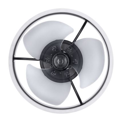 Brilagi - LED Φωτιστικό οροφής dimmable με ανεμιστήρα LED/30W/230V 3000-6500K μαύρο + τηλεχειριστήριο