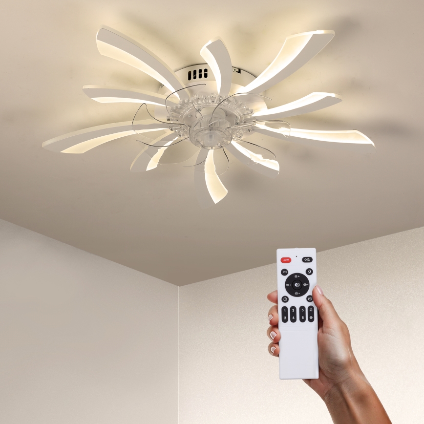 Brilagi - LED Φωτιστικό οροφής dimmable με ανεμιστήρα LED/50W/230V 3000-6500K λευκό + τηλεχειριστήριο