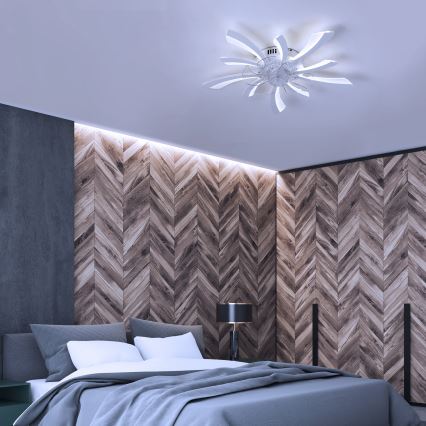 Brilagi - LED Φωτιστικό οροφής dimmable με ανεμιστήρα LED/50W/230V 3000-6500K λευκό + τηλεχειριστήριο