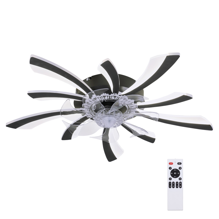Brilagi - LED Φωτιστικό οροφής dimmable με ανεμιστήρα LED/50W/230V 3000-6500K μαύρο + τηλεχειριστήριο